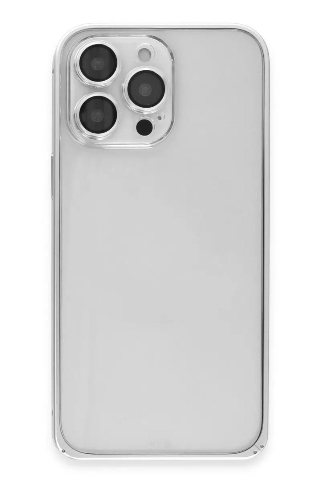 Joko Apple iPhone 15 Pro Max Uyumlu Metal Bumper Mat Kapak - Gümüş