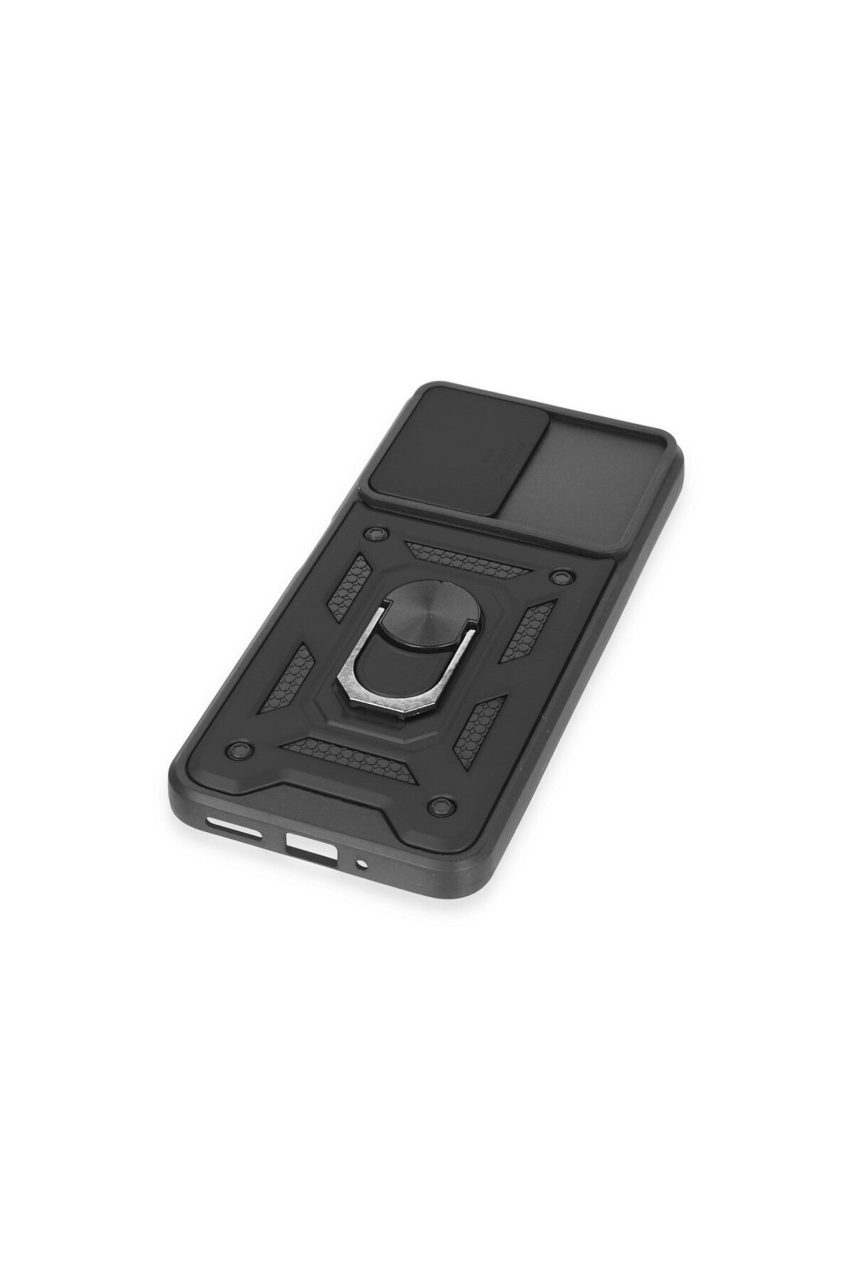 Xiaomi Redmi Note 12 5G Uyumlu Kılıf Pars Lens Yüzüklü Silikon - Siyah
