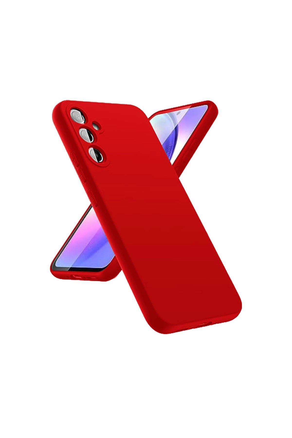 Samsung Galaxy A24 4G Uyumlu Kılıf First Silikon - Kırmızı