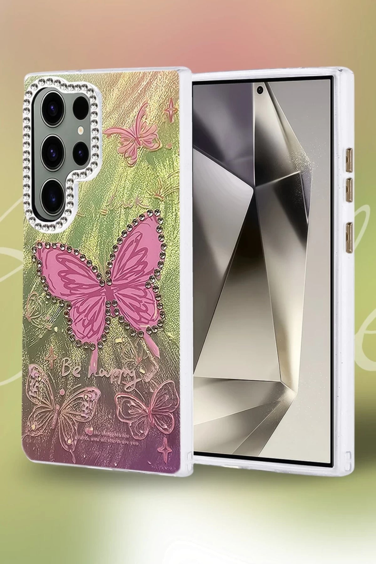 Samsung Galaxy S23 Ultra Uyumlu Kılıf Blade Aynalı Desenli Kapak - Desen 5