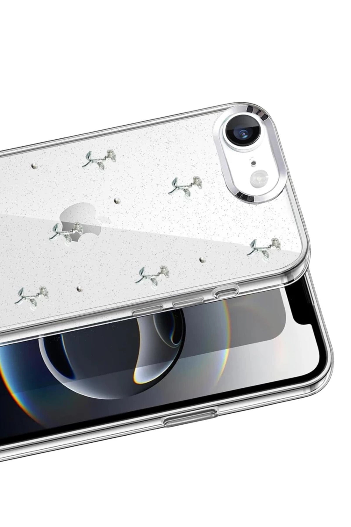 Apple iPhone 16E Uyumlu Fiyonk Desenli Kapak - Desen 4