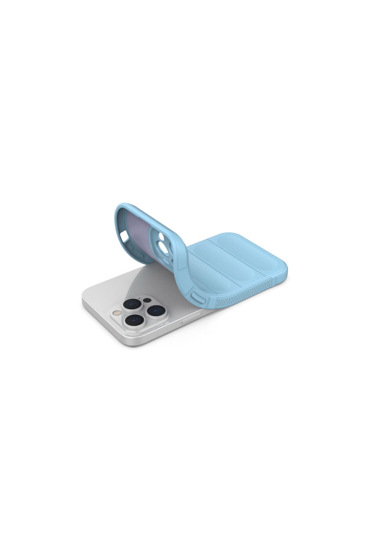 Apple iPhone 15 Pro Uyumlu Kılıf Optimum Silikon - Sky Blue