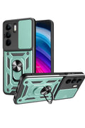 Realme C75 4G Uyumlu Kılıf Pars Lens Yüzüklü Silikon - Yeşil