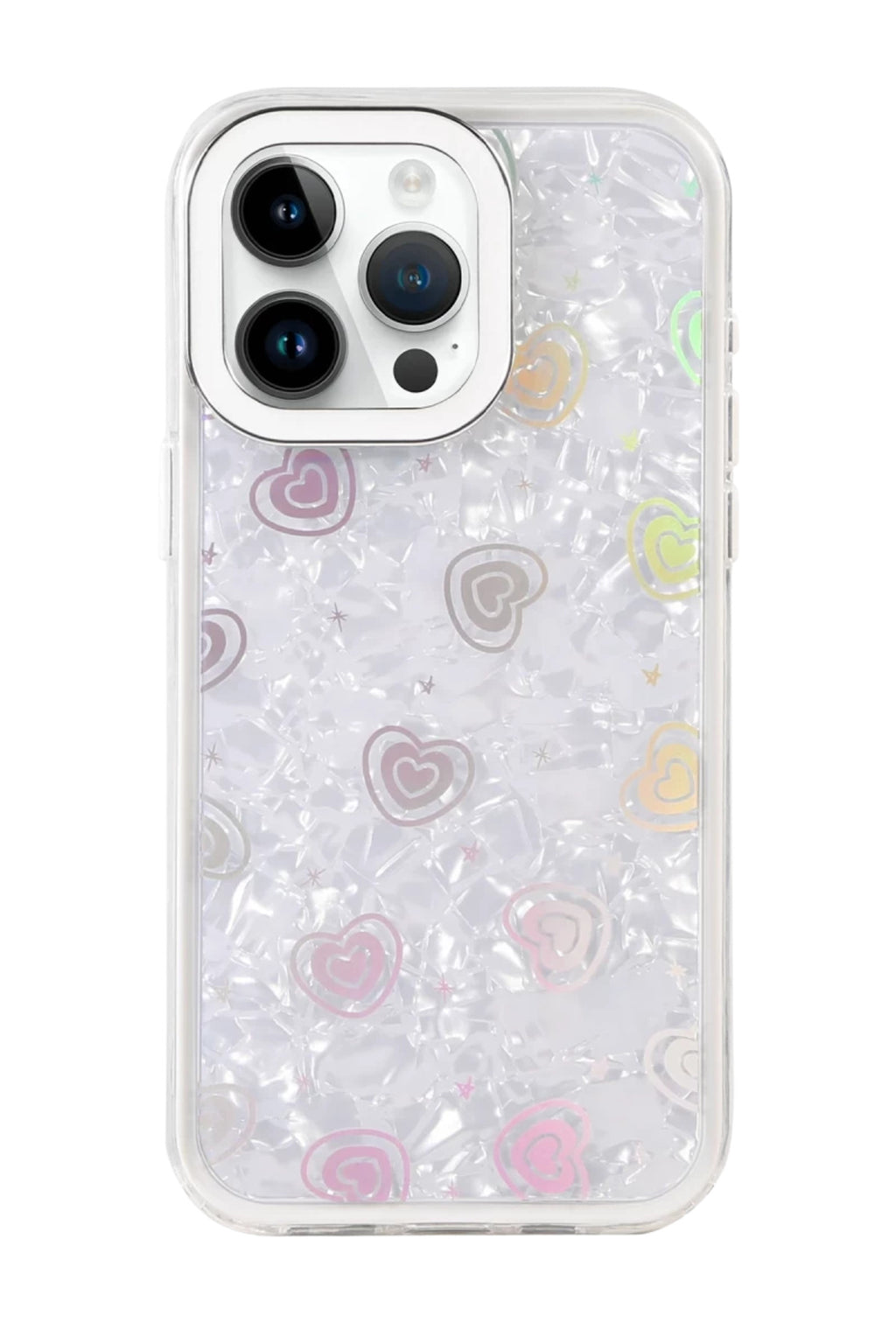 Apple iPhone 15 Pro Max Uyumlu Lumi Desenli Kapak - Beyaz