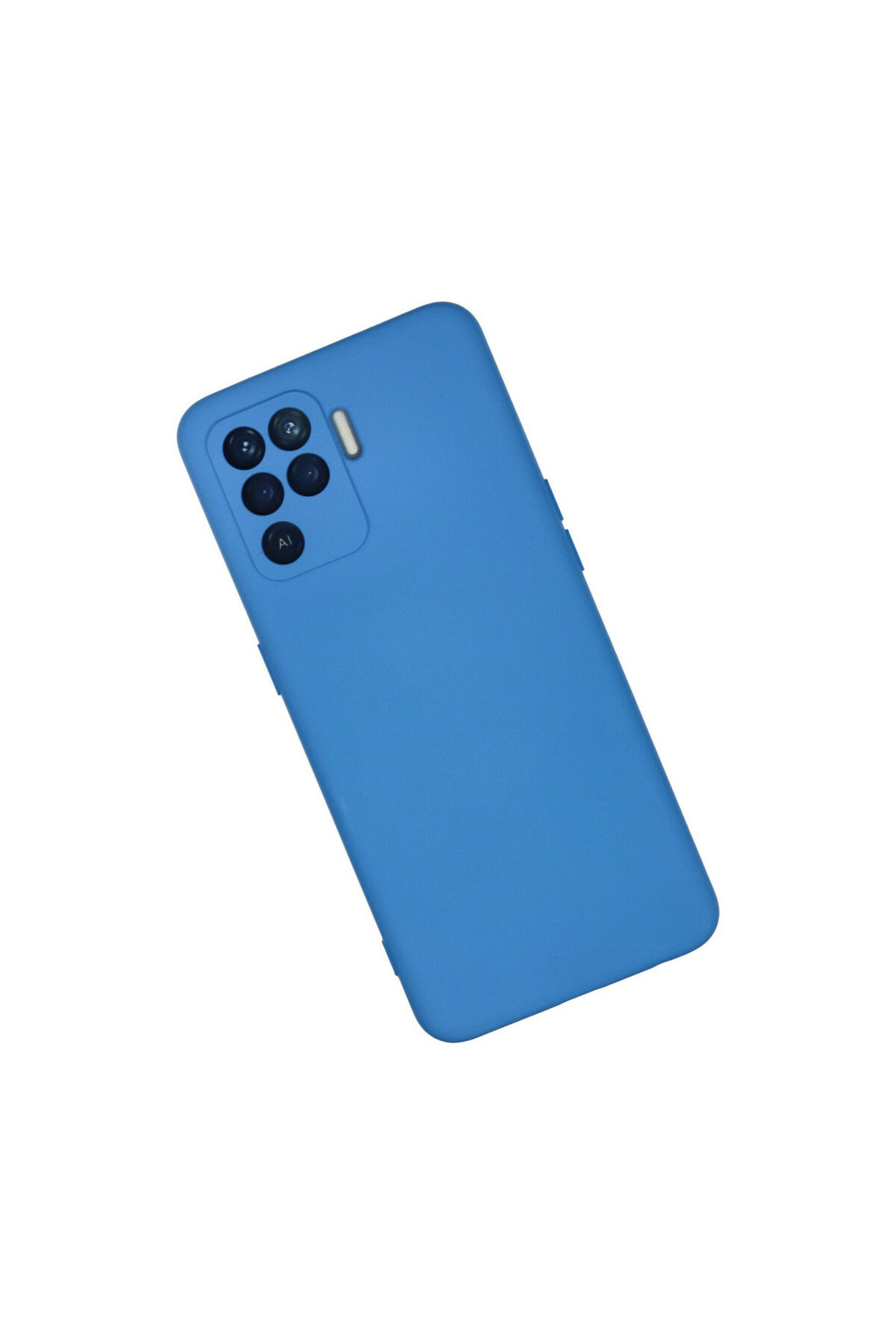 Oppo Reno 5 Lite Uyumlu Kılıf Nano içi Kadife Silikon - Mavi