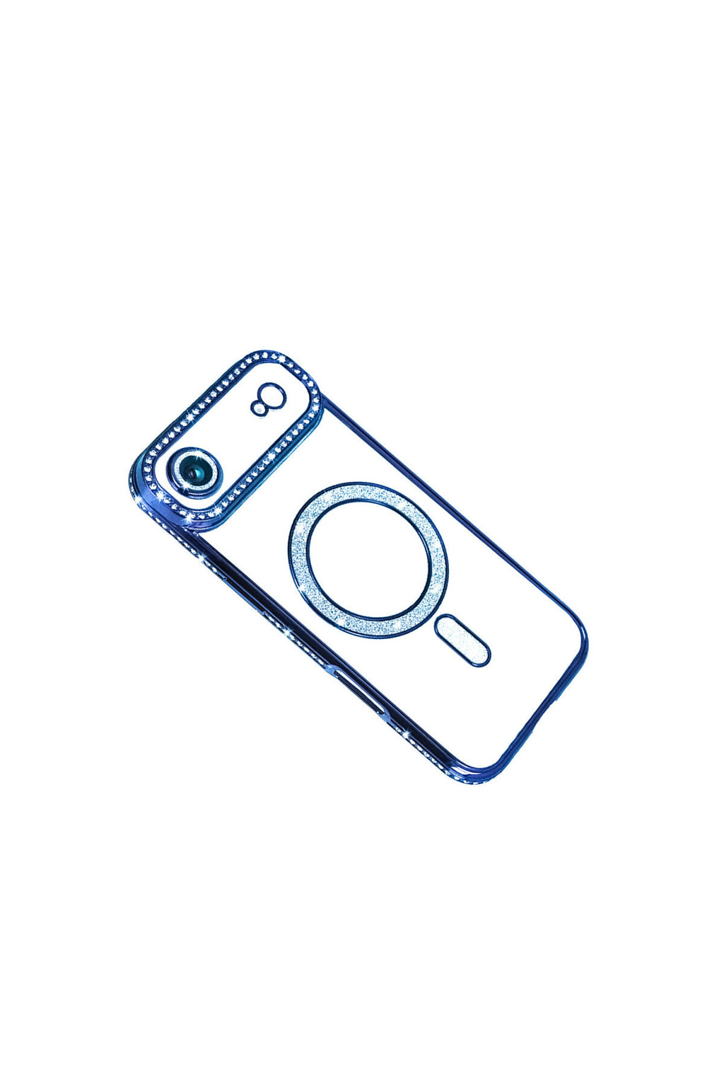 Apple iPhone 17 Air Uyumlu Joke Simli Magneticsafe Kılıf - Mavi
