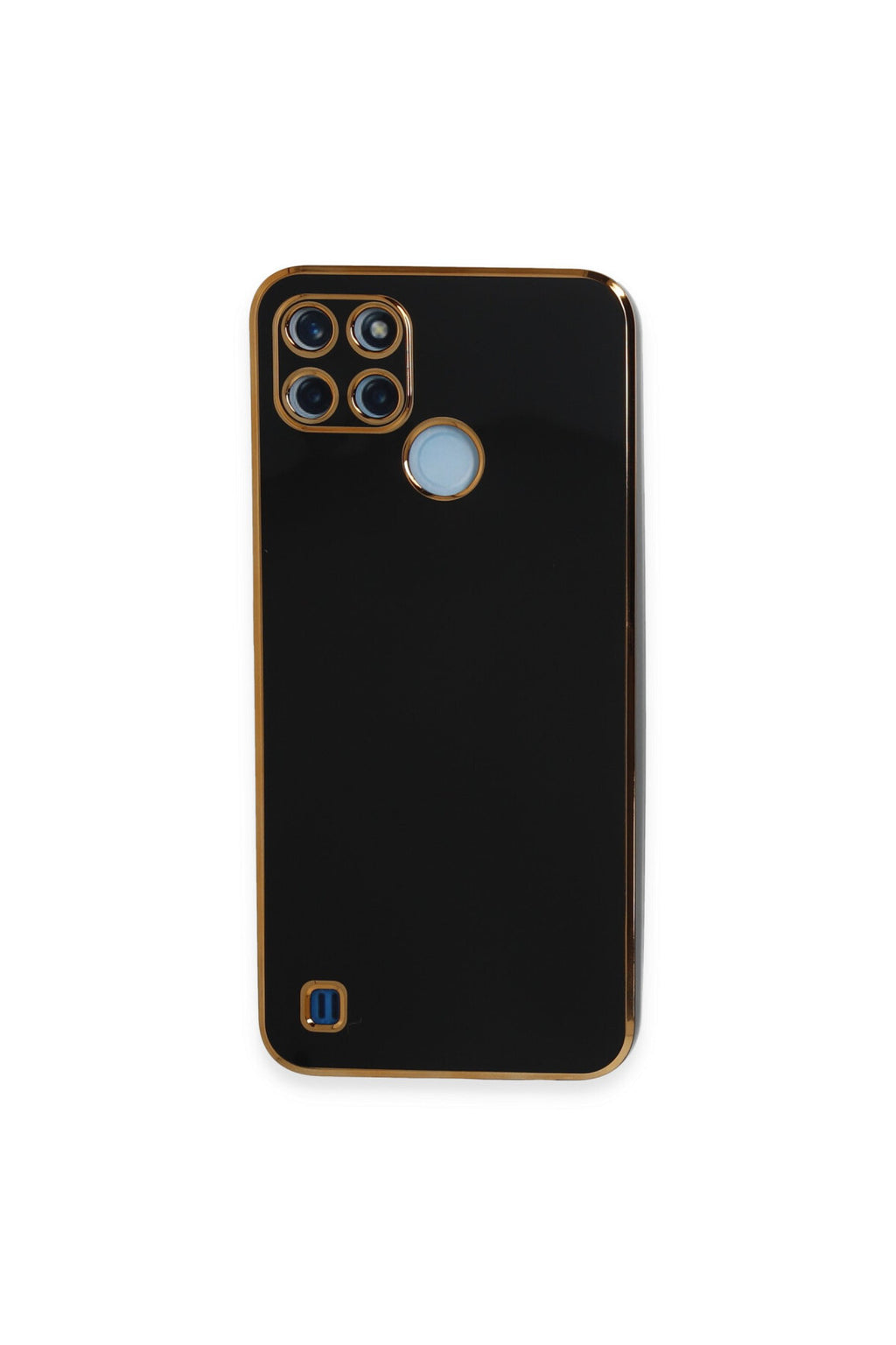 Realme C25Y Uyumlu Kılıf Volet Silikon - Siyah