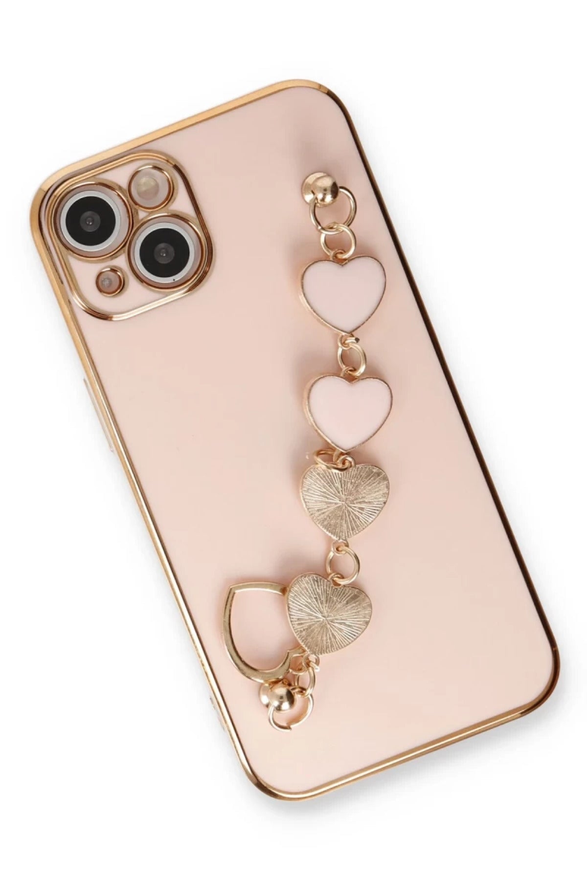 Apple iPhone 14 Uyumlu Kılıf Esila Silikon - Pudra