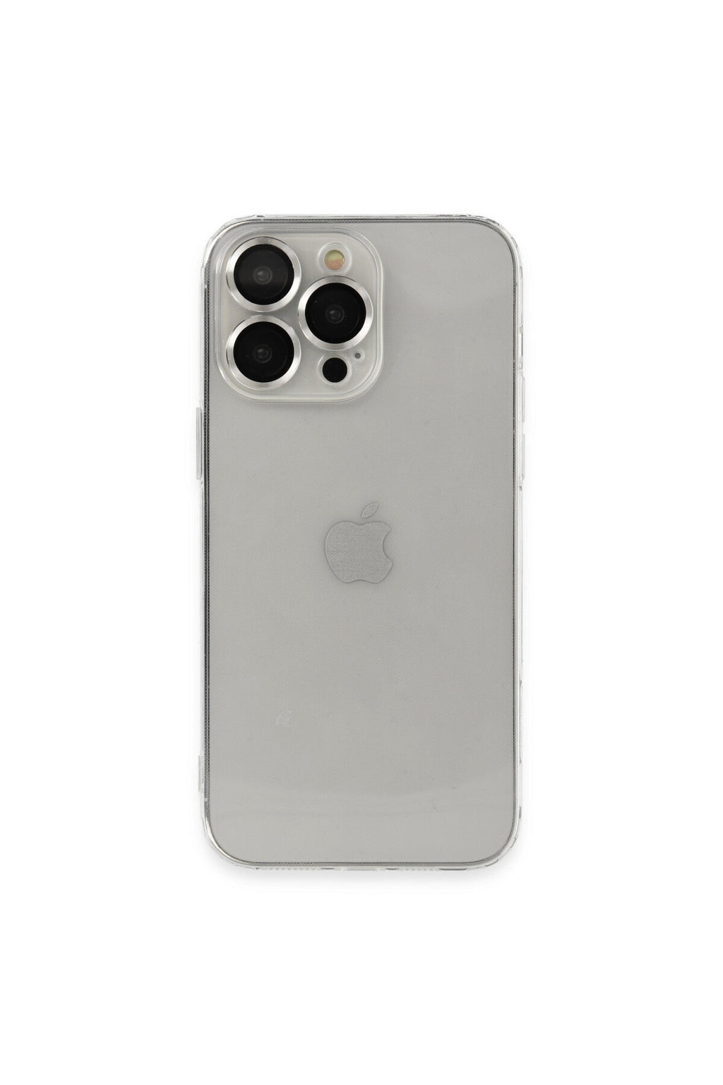 Apple iPhone 13 Pro Max Uyumlu Kılıf Luko Lens Silikon - Gümüş