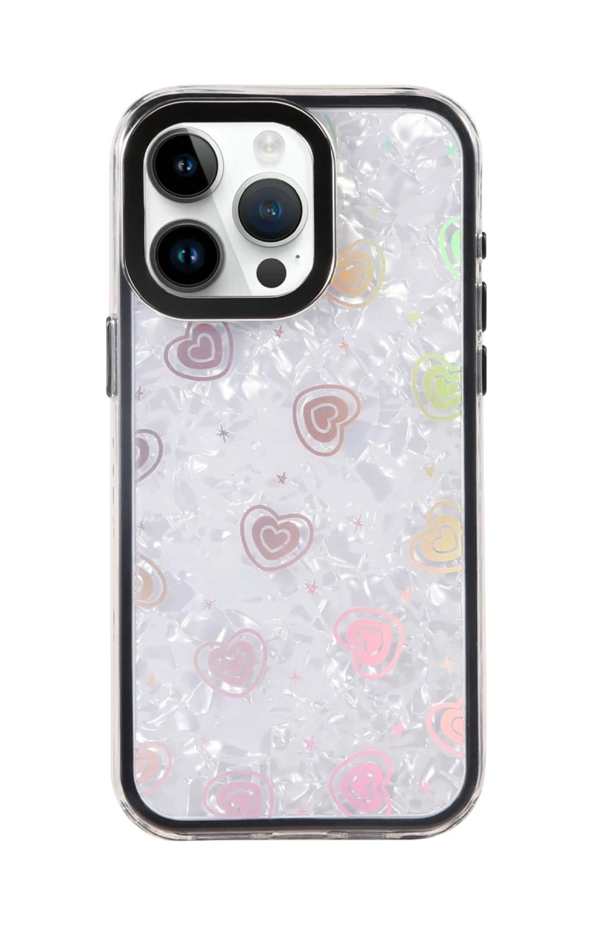 Apple iPhone 14 Pro Max Uyumlu Lumi Desenli Kapak - Siyah