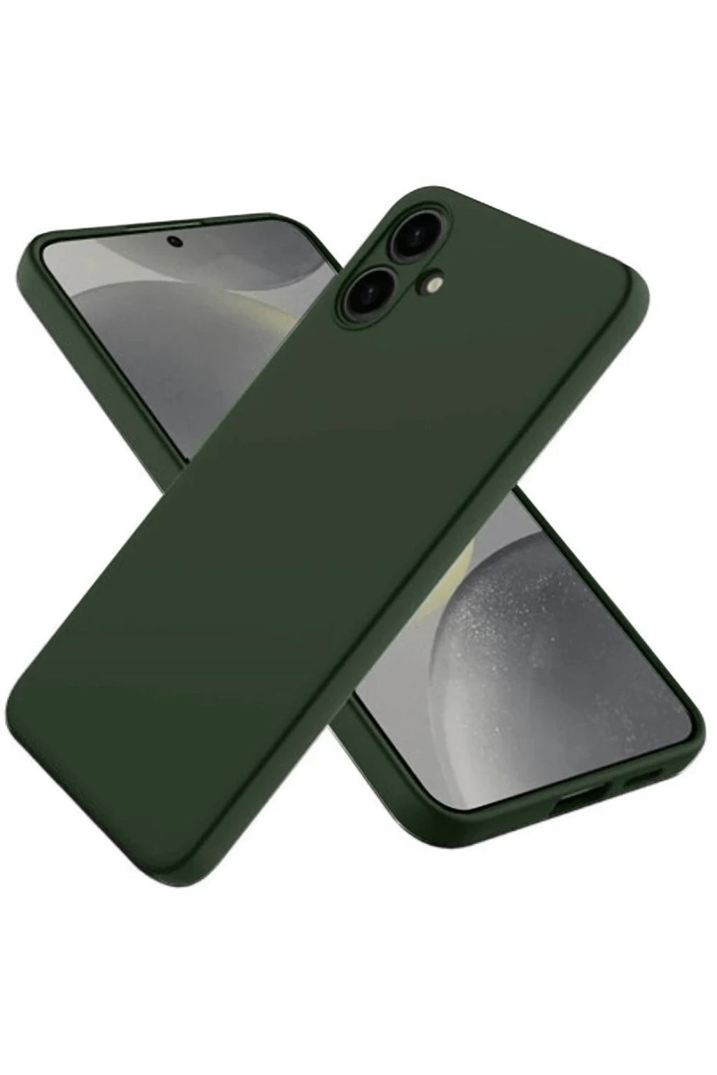 Samsung Galaxy A06 Uyumlu Kılıf First Silikon - Koyu Yeşil