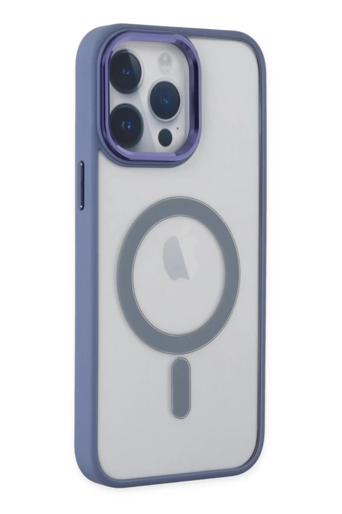 Apple iPhone 14 Pro Uyumlu Kılıf Room Magneticsafe Silikon - Sierra Blue