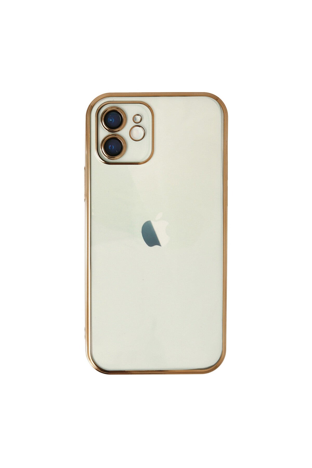 Apple iPhone 11 Uyumlu Kılıf Lensli Silikon - Gold