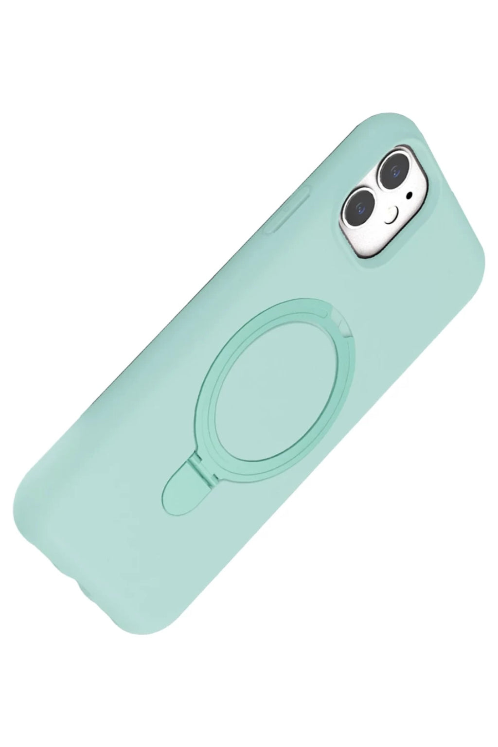 Apple iPhone 11 Uyumlu Regal Magsafe Standlı Kapak - Su Yeşili