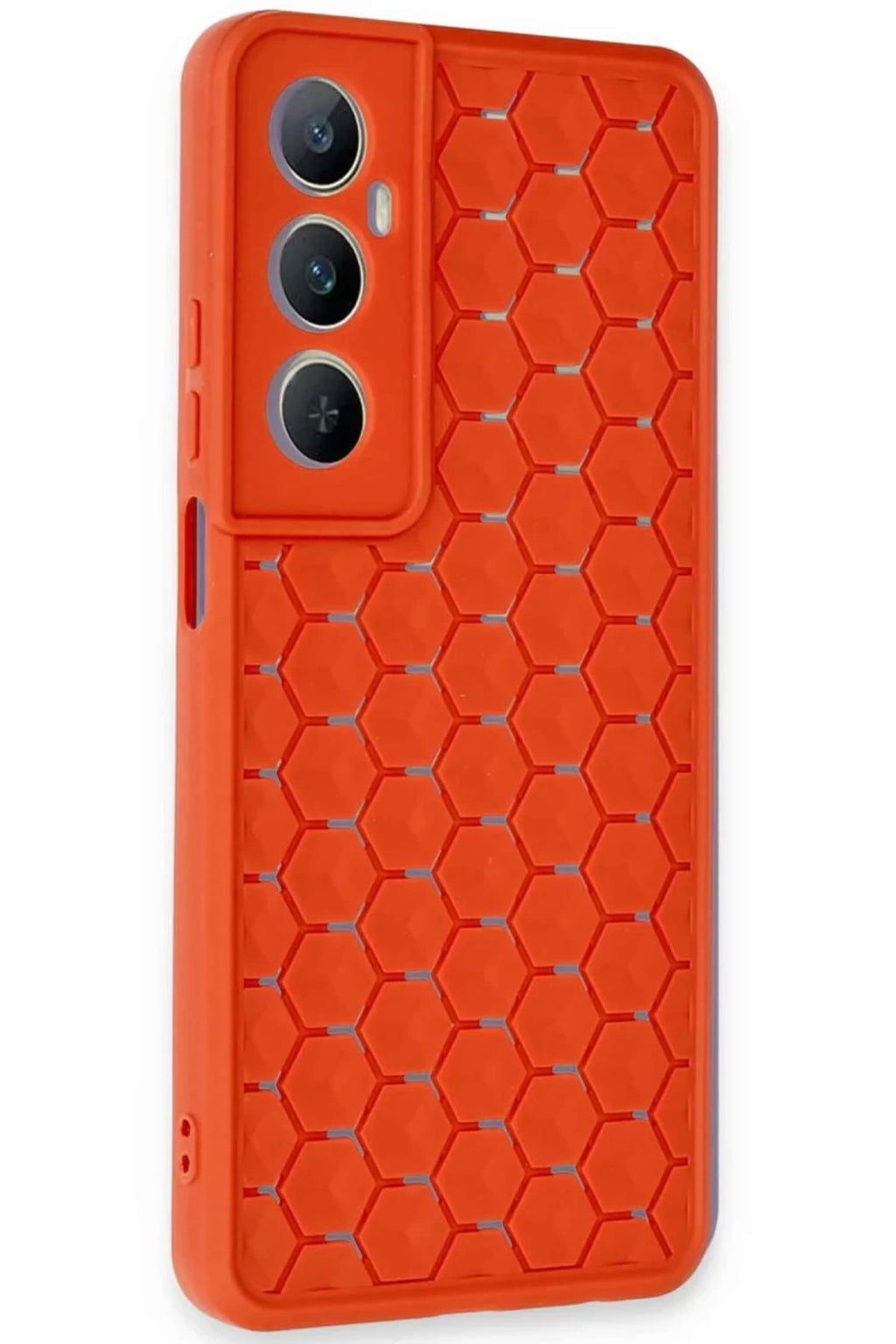Realme C65 Uyumlu Kılıf Petek Silikon Kapak - Kırmızı