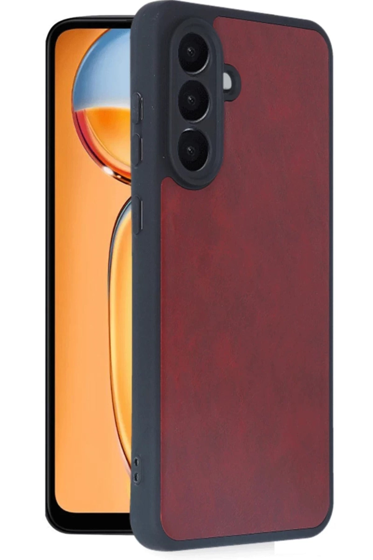 Samsung Galaxy A36 Uyumlu Kılıf Aras Deri Kapak - Bordo