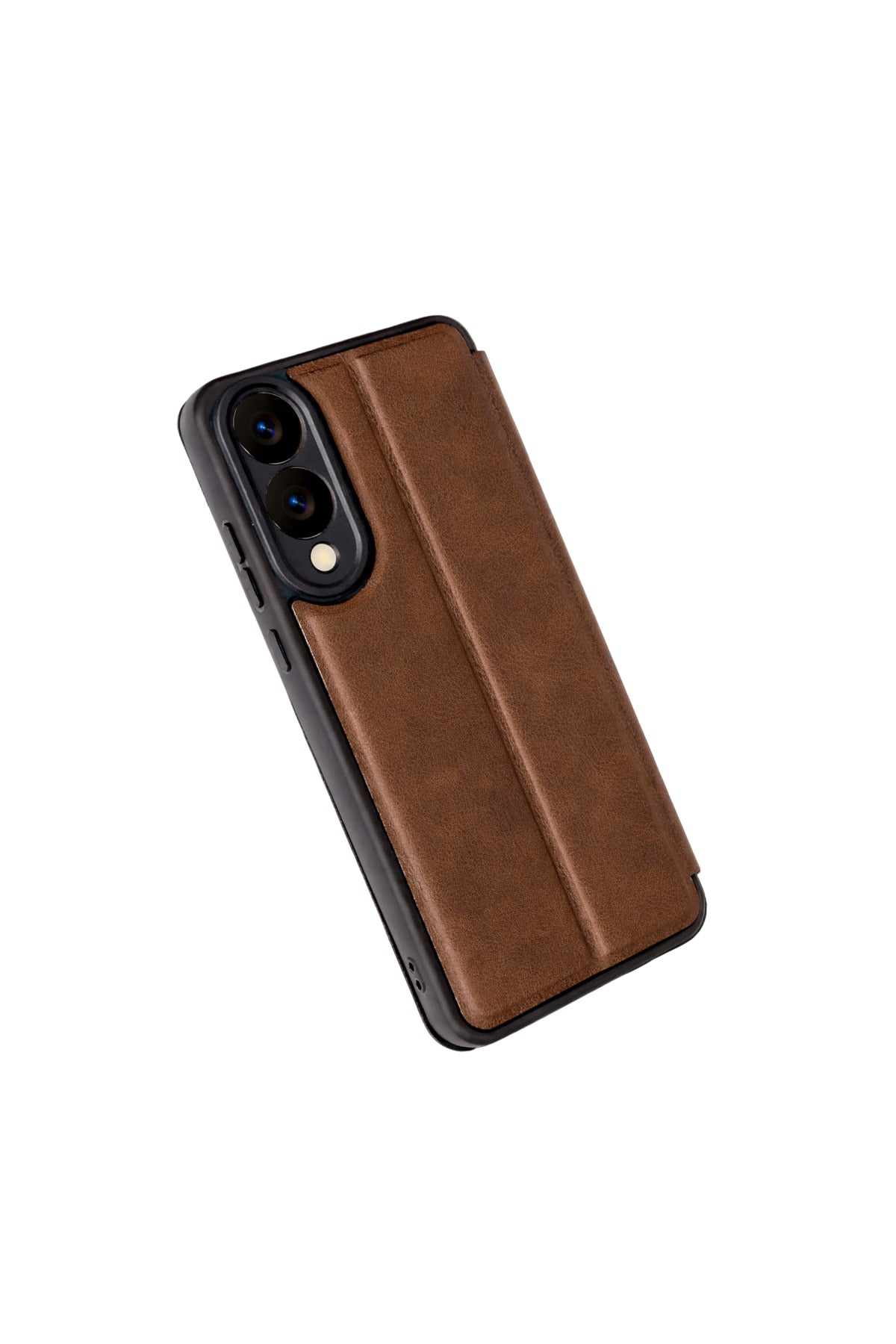 Samsung Galaxy S25 Uyumlu Edge Flip Cover - Taba