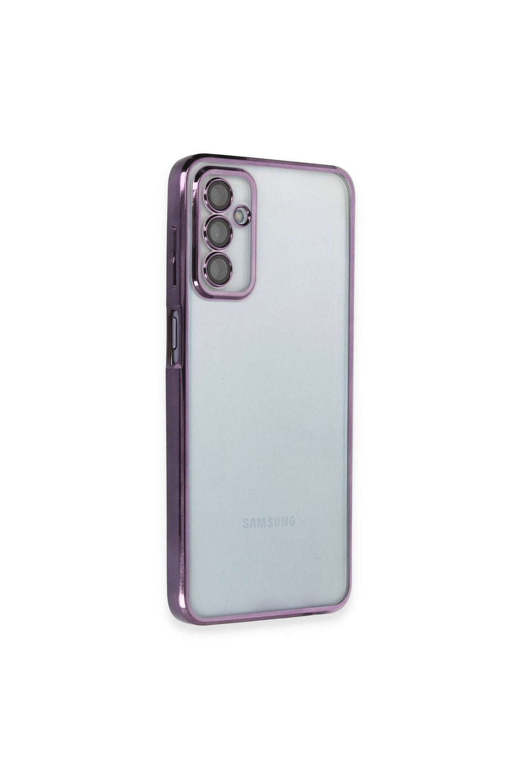 Samsung Galaxy M23 Uyumlu Kılıf Lensli Silikon - Mor