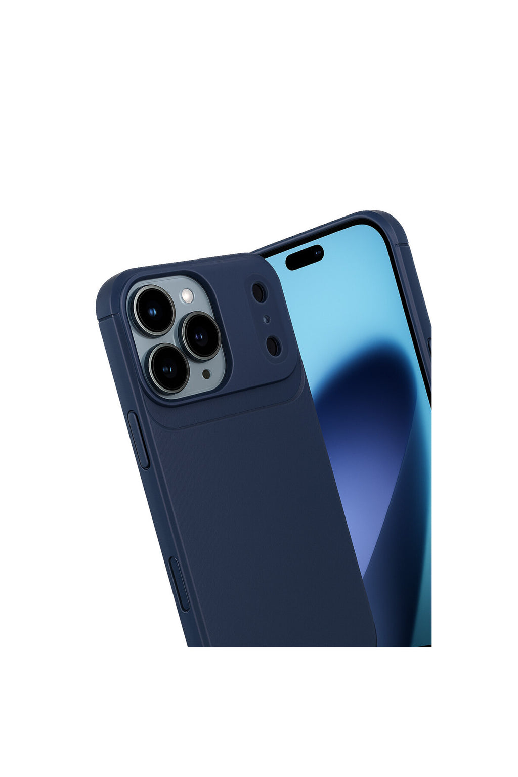 Apple iPhone 17 Pro Max Uyumlu Auto Focus Karbon Kapak - Lacivert
