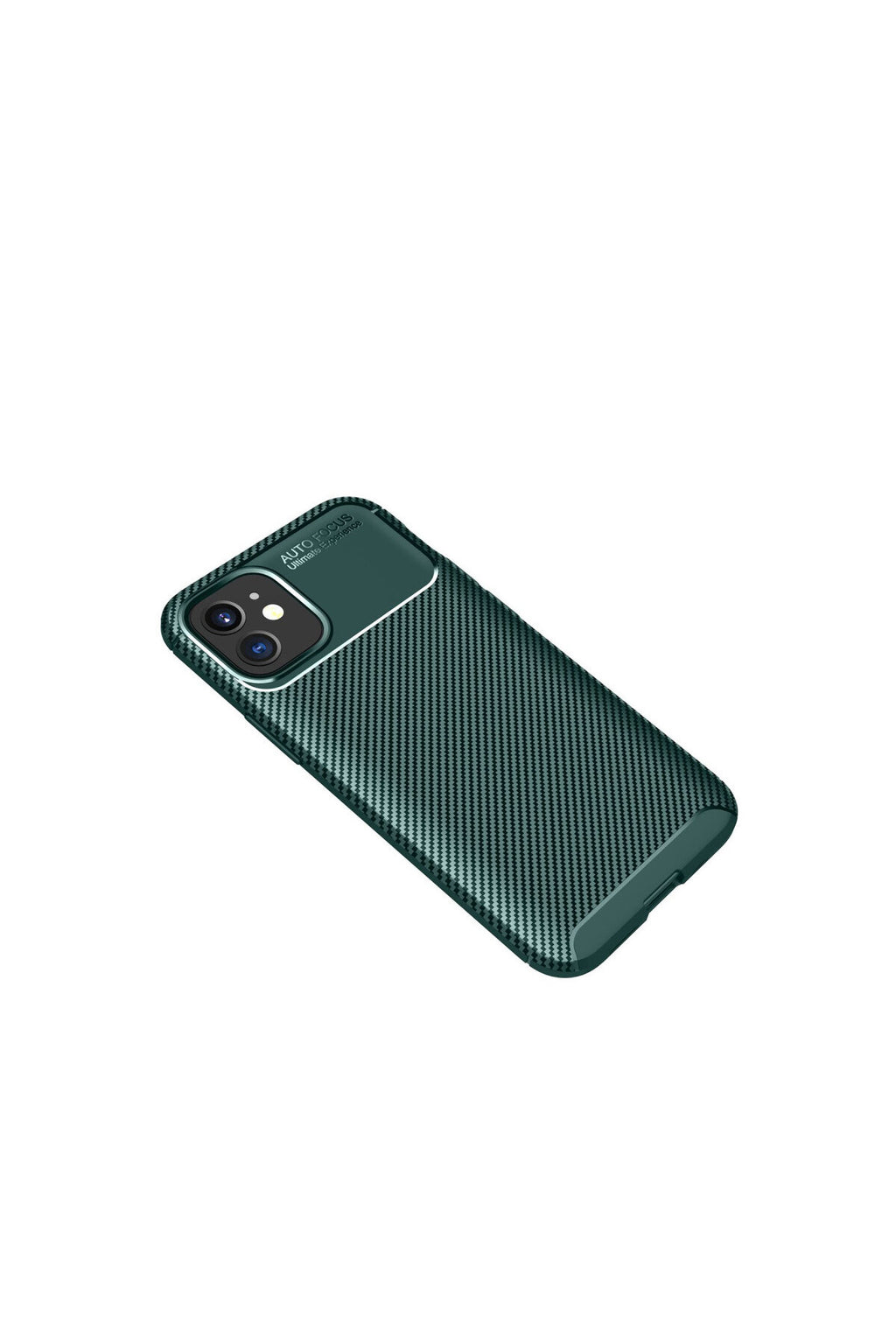 Apple iPhone 12 Mini Uyumlu Kılıf Auto Focus Karbon Kapak - Yeşil