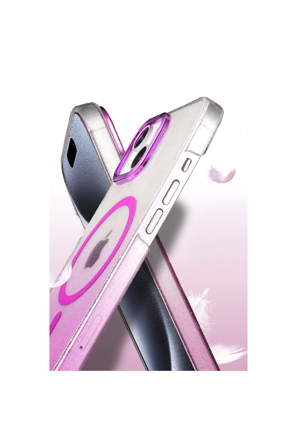 Apple iPhone 15 Plus Uyumlu Glossy Magsafe Kapak - Siyah