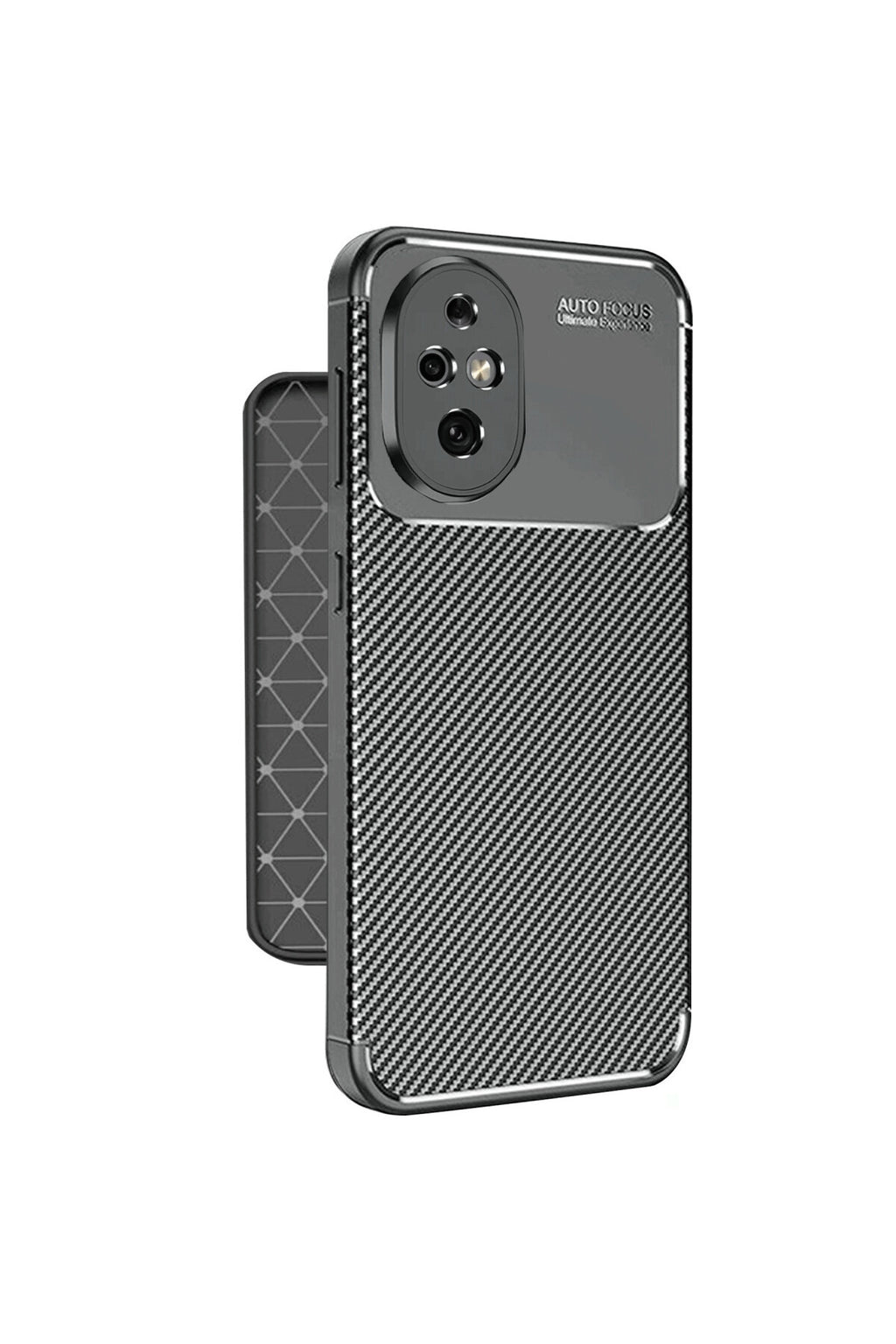 Honor 200 Uyumlu Kılıf Auto Focus Karbon Kapak - Siyah