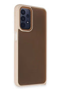 Samsung Galaxy A23 4G Uyumlu Kılıf Elegant Kapak - Pudra