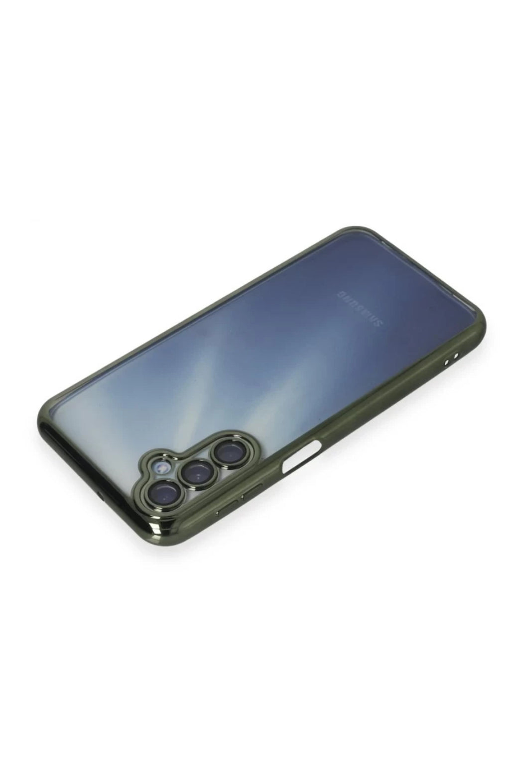Samsung Galaxy A55 5G Uyumlu Kılıf Lensli Silikon - Yeşil