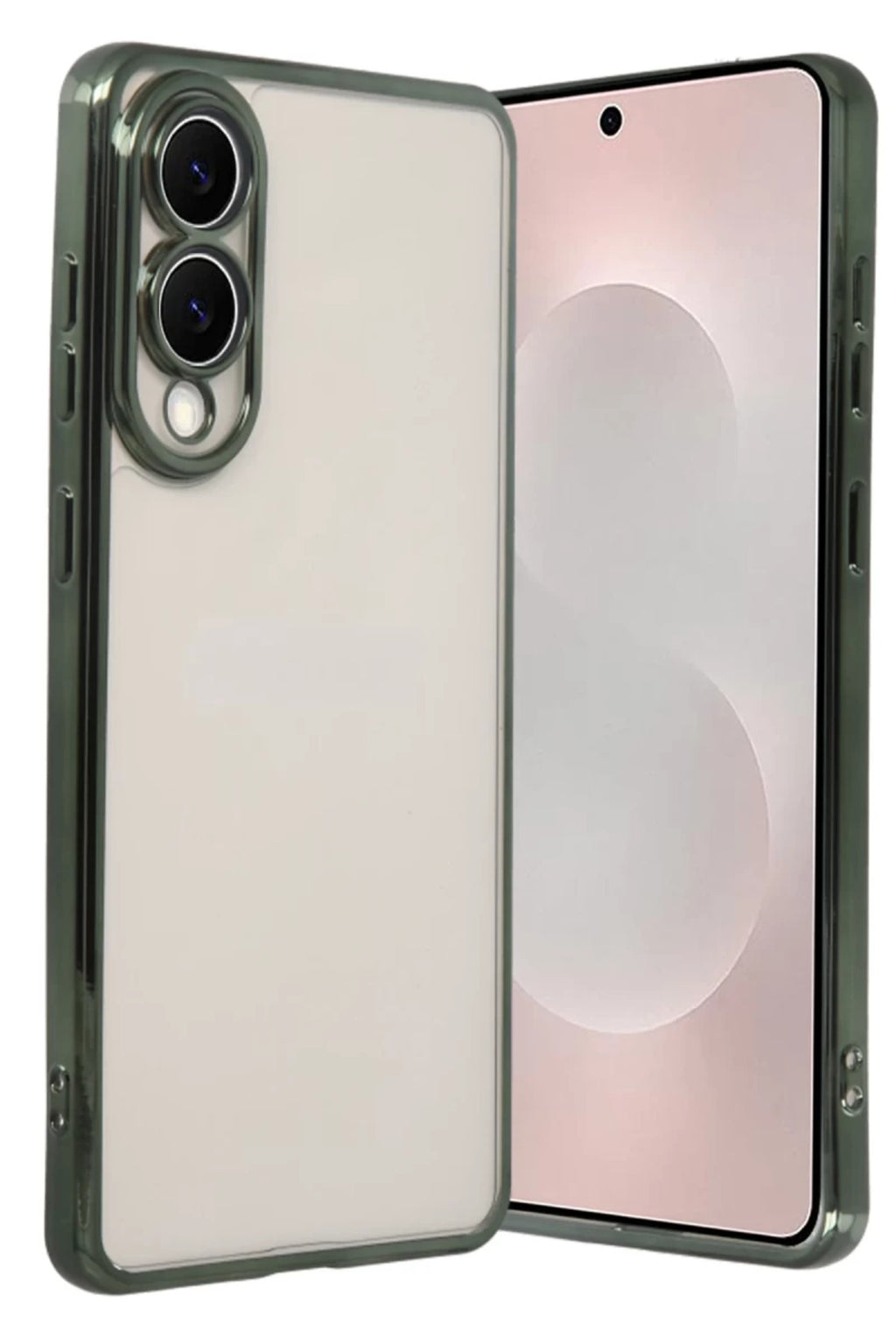 Samsung Galaxy S25 Uyumlu Edge Lensli Silikon - Yeşil