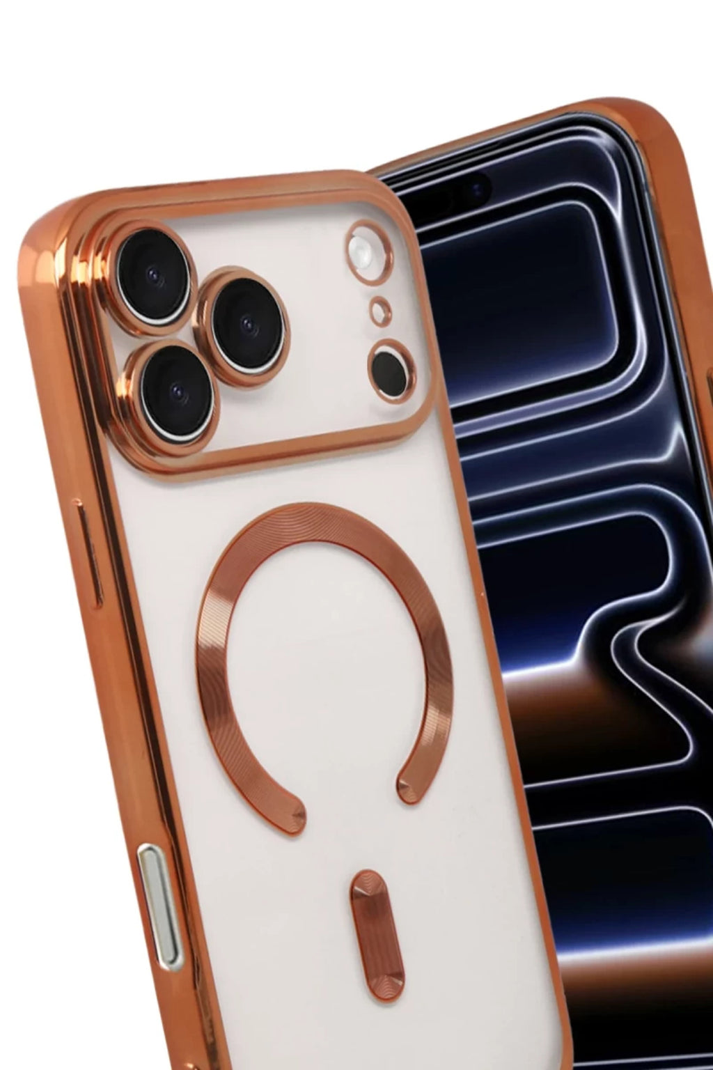 Apple iPhone 17 Pro Max Uyumlu Kross Magneticsafe Kapak - Turuncu