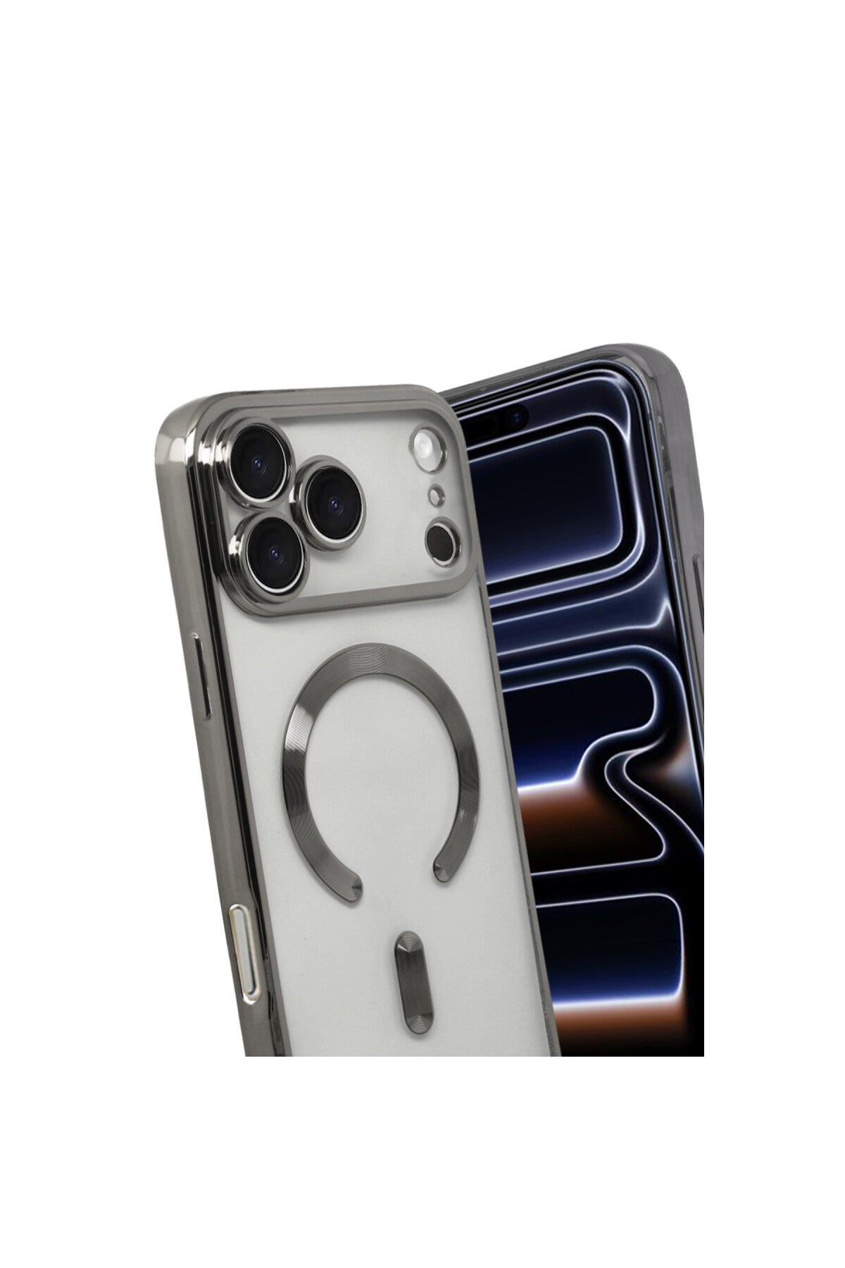 Apple iPhone 17 Pro Max Uyumlu Kross Magneticsafe Kapak - Titan Gri