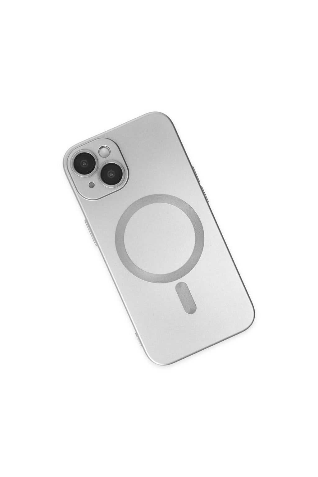 Apple iPhone 14 Plus Uyumlu Kılıf Moshi Lens Magneticsafe Silikon - Gümüş