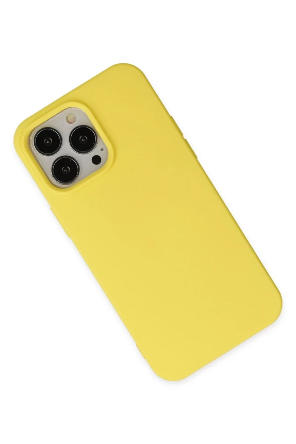 Apple iPhone 14 Pro Max Uyumlu Kılıf Nano içi Kadife Silikon - Sarı