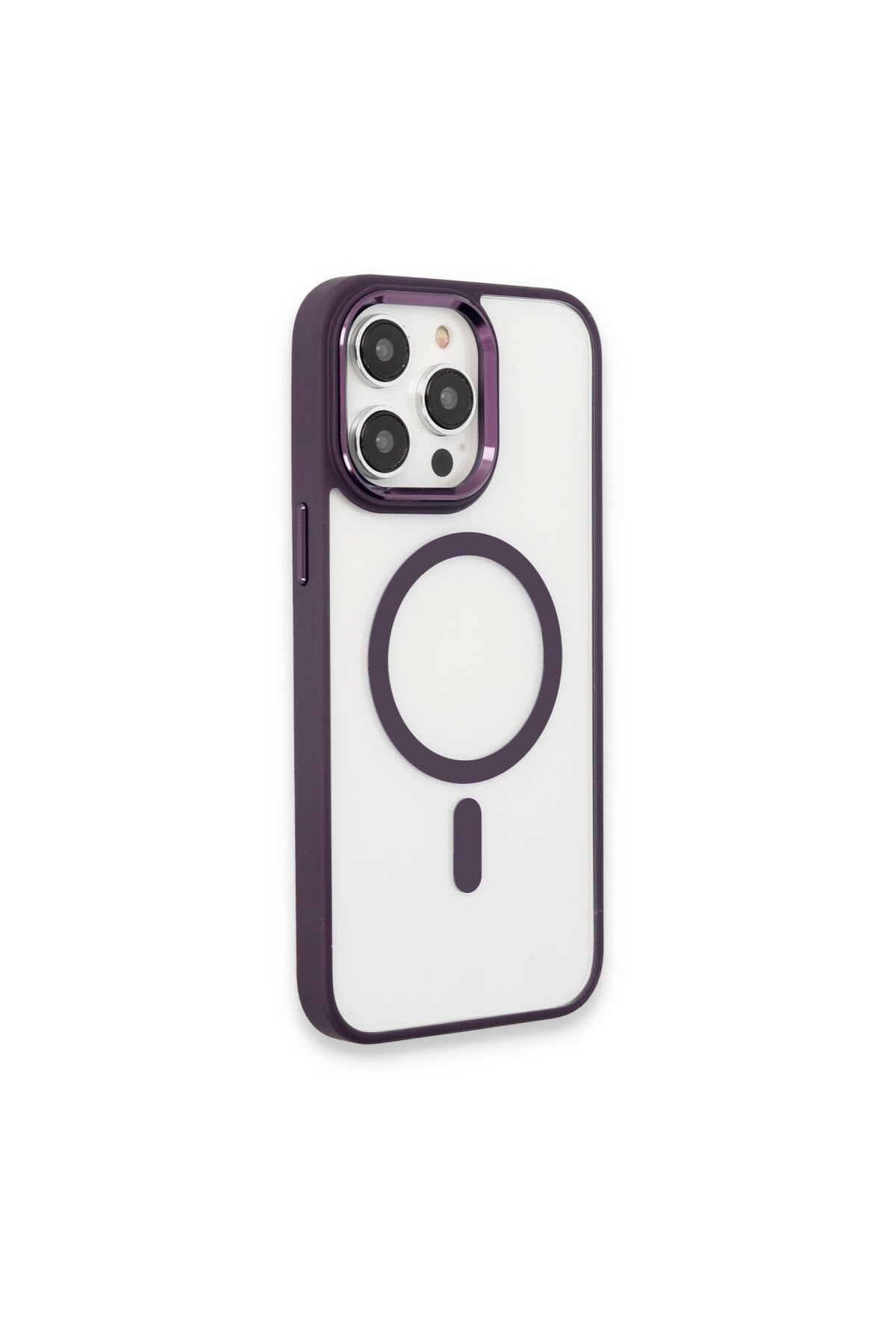 Apple iPhone 15 Pro Max Uyumlu Kılıf Room Magneticsafe Silikon - Derin Mor