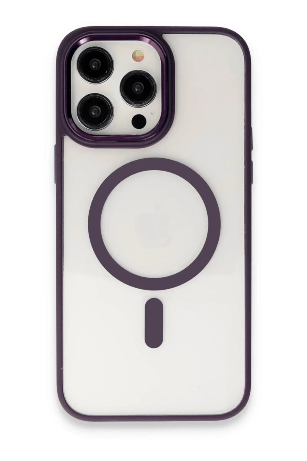 Apple iPhone 15 Pro Max Uyumlu Kılıf Room Magneticsafe Silikon - Derin Mor