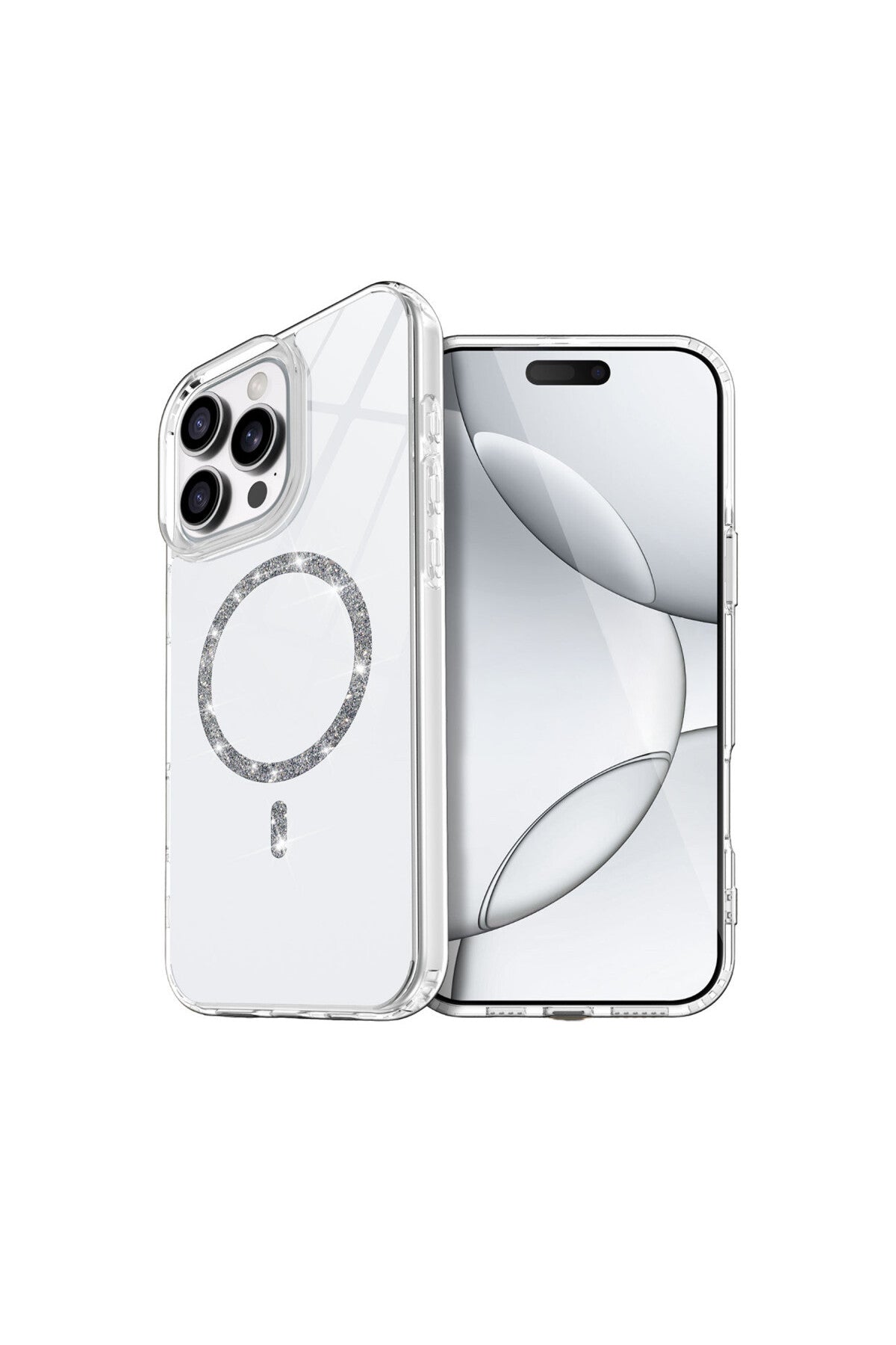 Apple iPhone 14 Pro Max Uyumlu Live Diamond Magsafe Kapak - Şeffaf