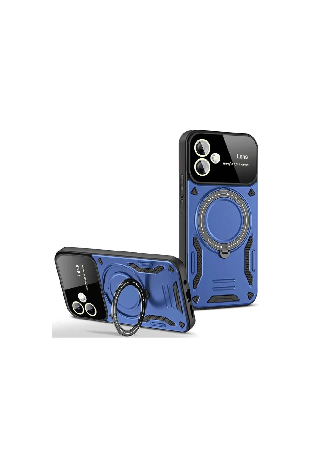 Samsung Galaxy A06 Uyumlu Kılıf Joy Lens Standlı Kapak - Lacivert