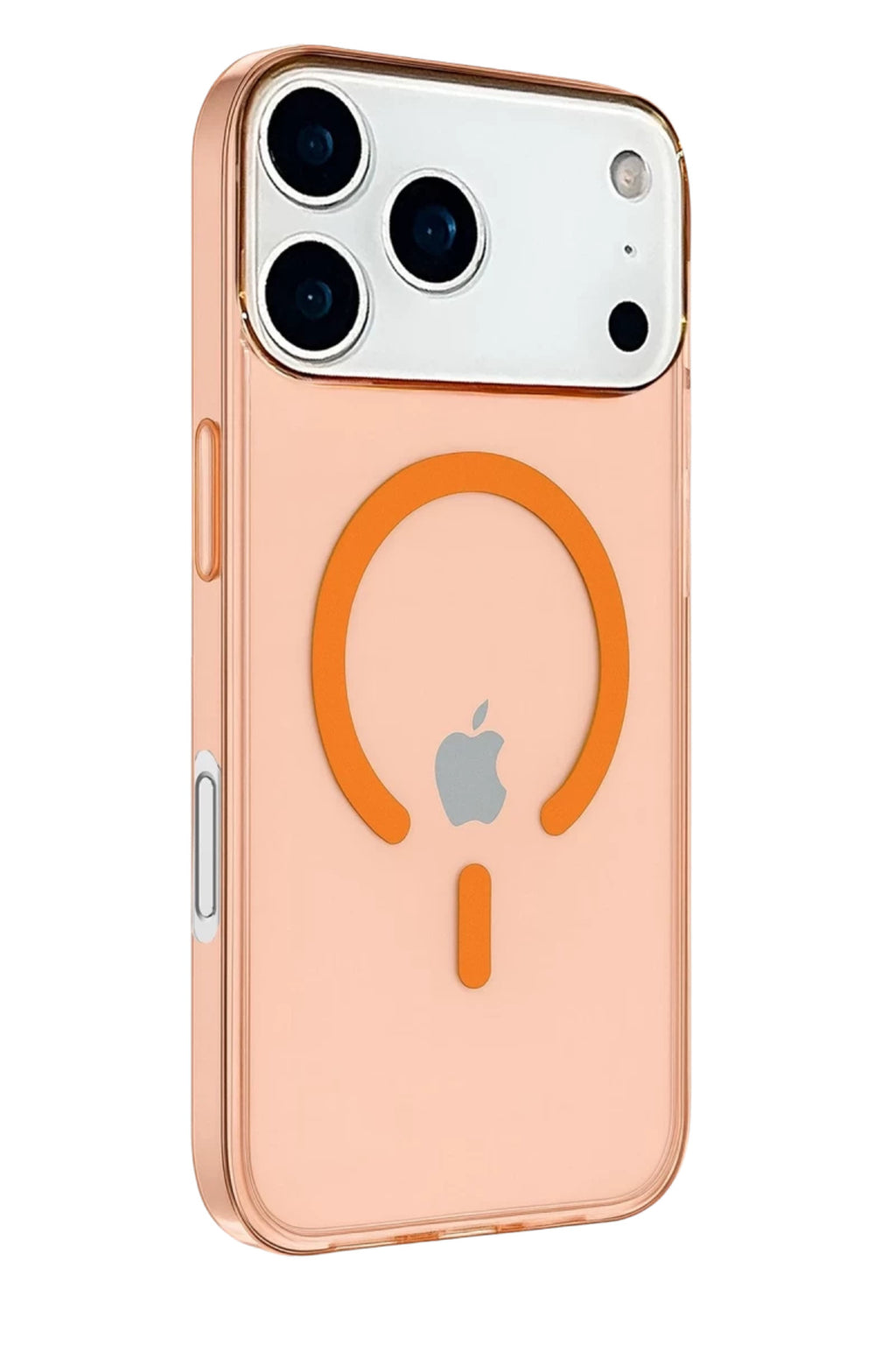 Apple iPhone 17 Pro Uyumlu Kılıf Pc Real Magsafe Kapak - Turuncu