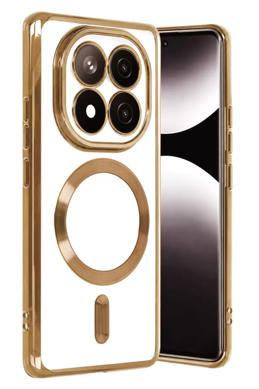 Xiaomi Redmi Note 15 Pro Plus 5G Uyumlu Kross Magneticsafe Kapak - Gold