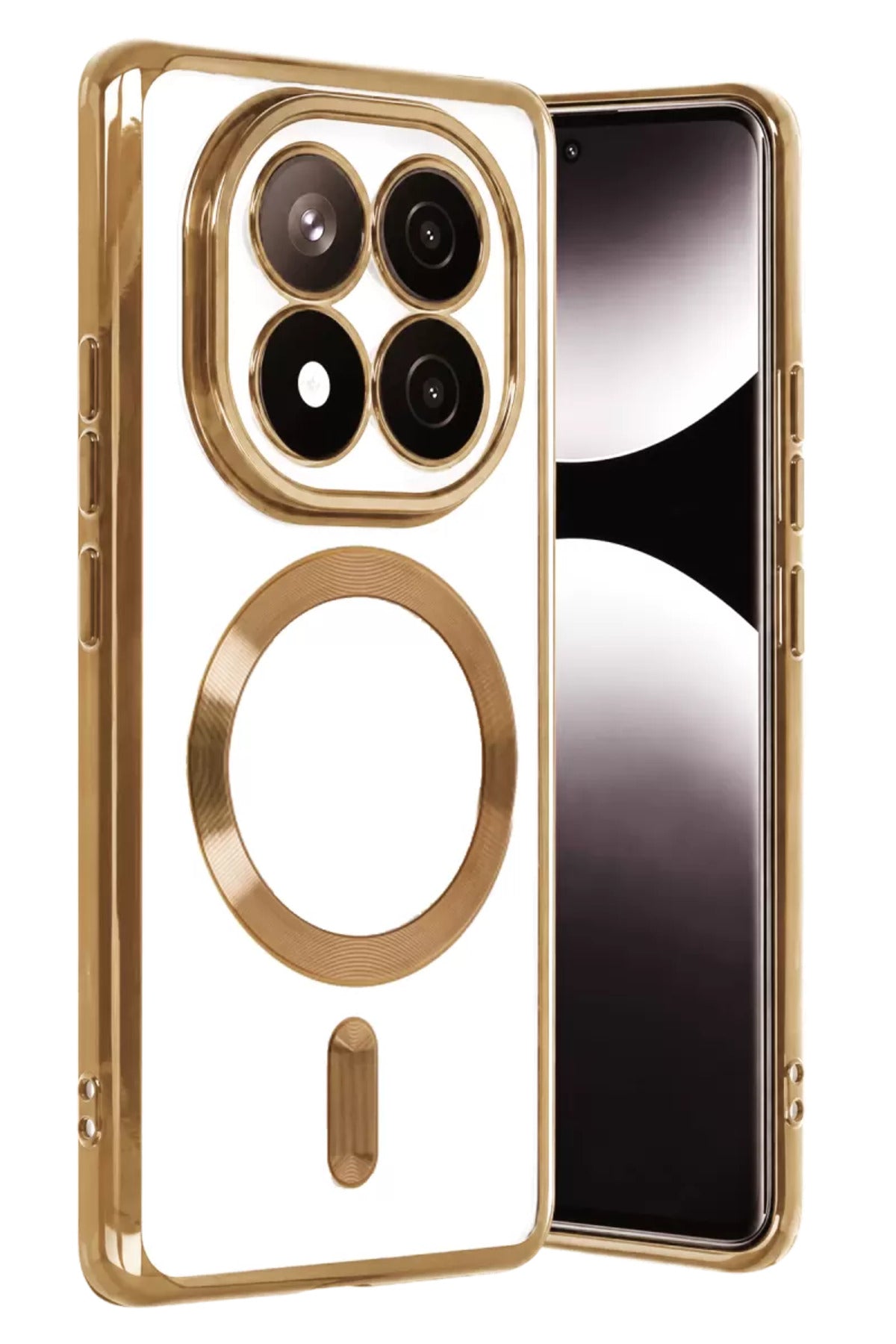 Xiaomi Redmi Note 15 Pro Plus 5G Uyumlu Kross Magneticsafe Kapak - Gold