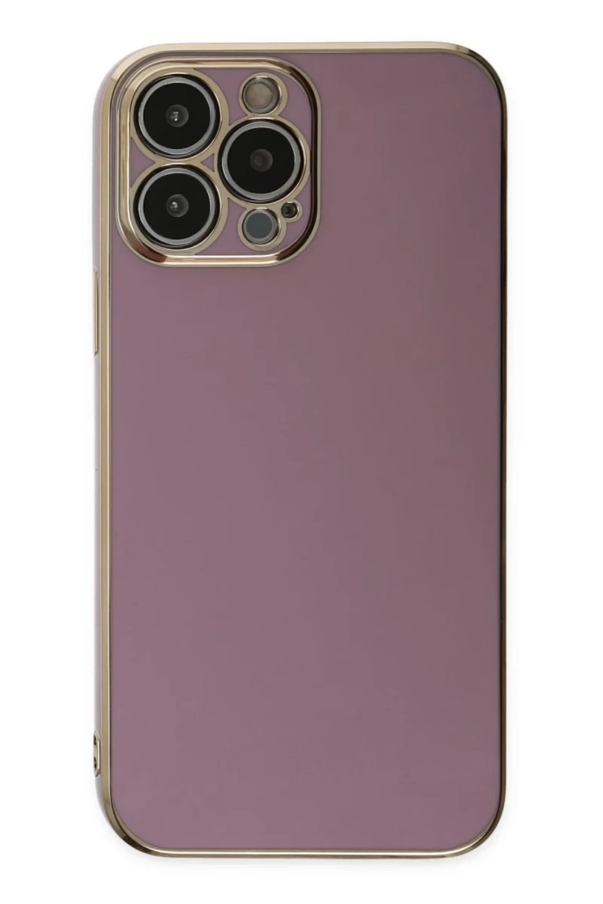 Apple iPhone 15 Pro Max Uyumlu Kılıf Volet Silikon - Mor