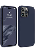 Apple iPhone 15 Pro Max Uyumlu Kılıf First Silikon - Lacivert