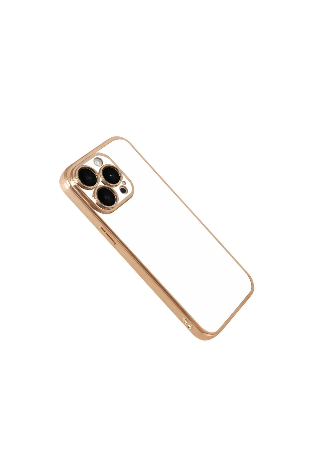 Apple iPhone 15 Pro Max Uyumlu Lensli Silikon - Gold