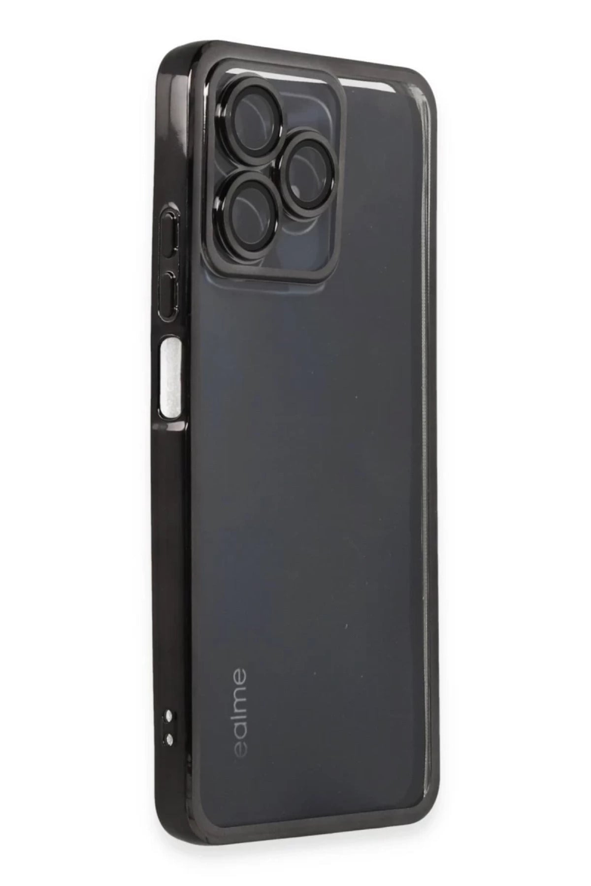 Realme C53 Uyumlu Kılıf Lensli Silikon - Siyah