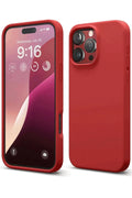 Apple iPhone 16 Pro Max Uyumlu Kılıf Nano içi Kadife Silikon - Kırmızı