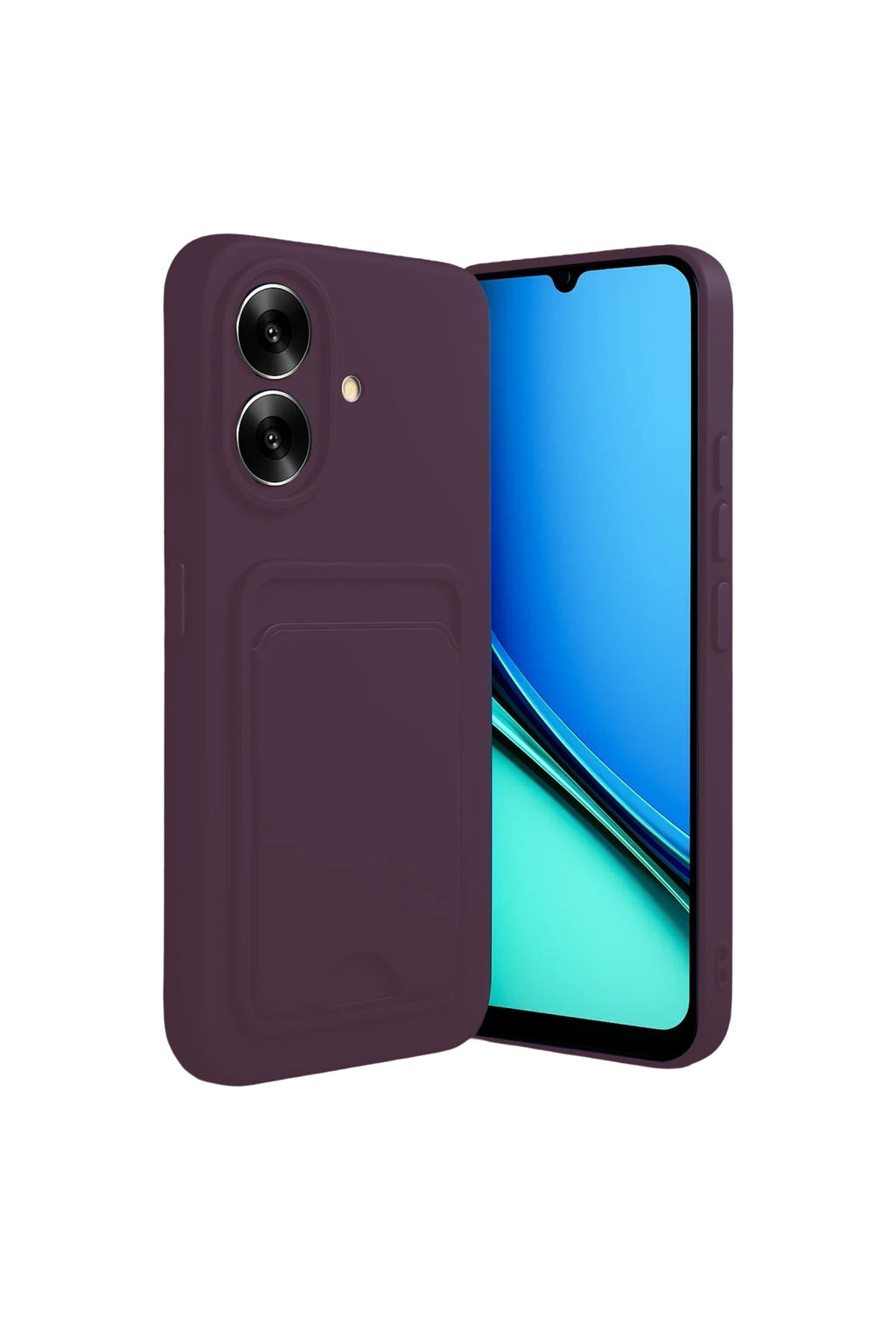 Realme Note 60 Uyumlu Kelvin Kartvizitli Silikon - Derin Mor