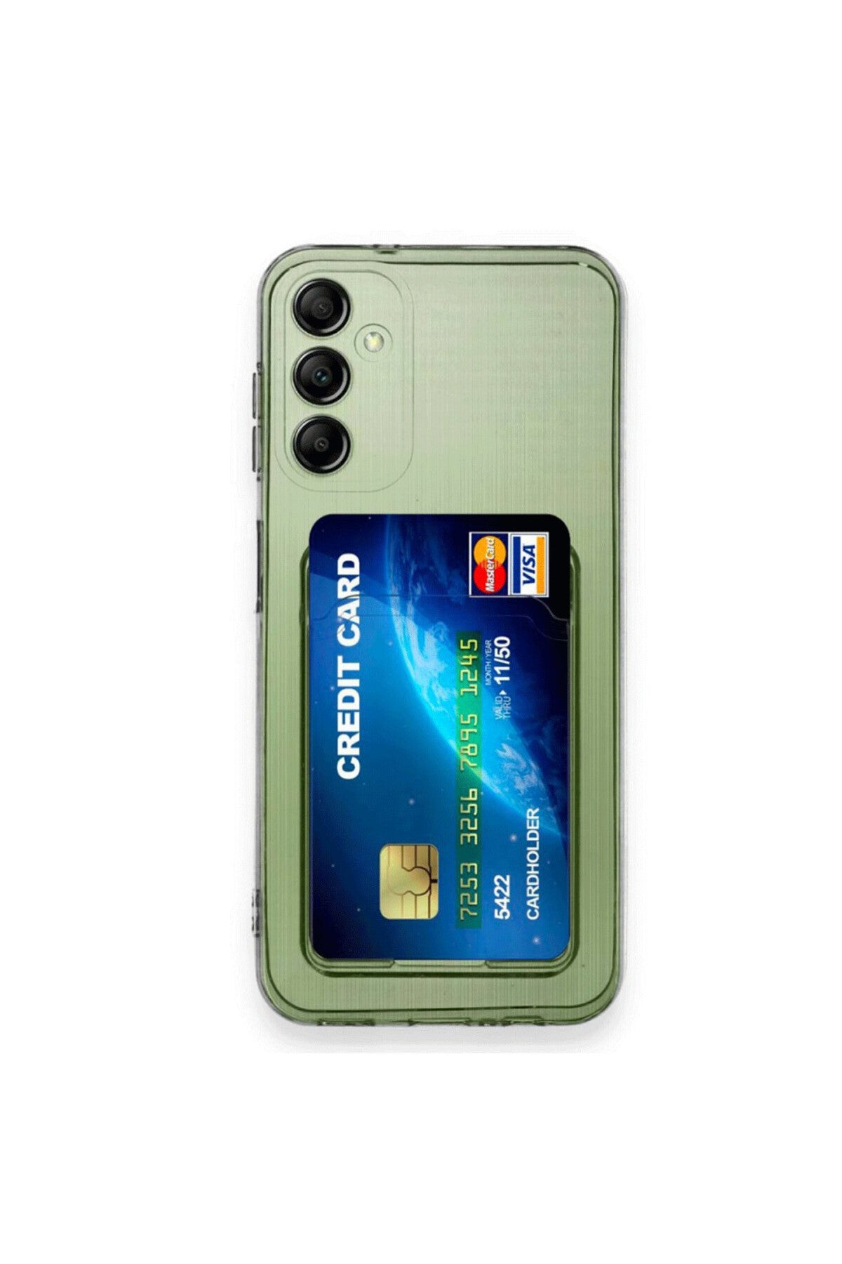 Samsung Galaxy A16 5G Uyumlu Kılıf Kart Şeffaf Silikon - Şeffaf