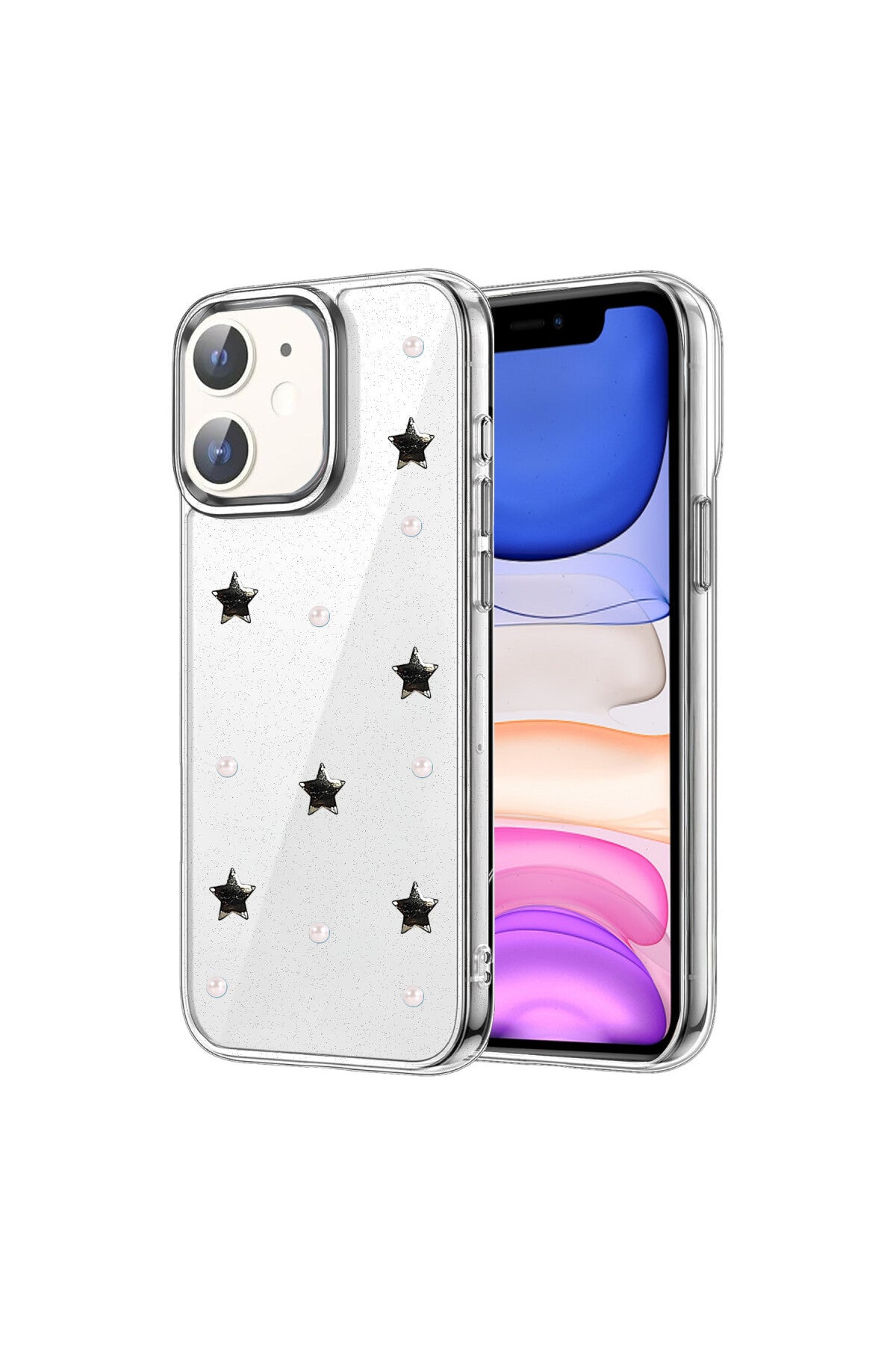 Apple iPhone 11 Uyumlu Fiyonk Desenli Kapak - Desen 7