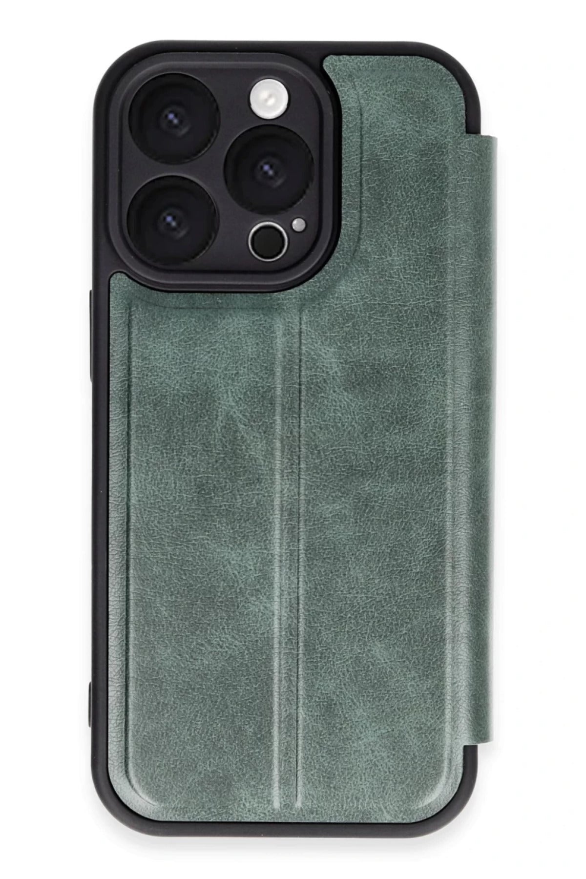 Apple iPhone 16 Pro Uyumlu Kılıf Flip Cover - Koyu Yeşil