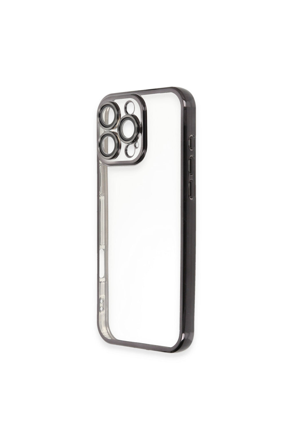 Apple iPhone 16 Pro Uyumlu Kılıf Lensli Silikon - Siyah